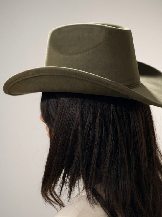 Western Wide Brim Suede Cowboy Hat